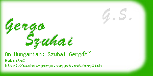 gergo szuhai business card